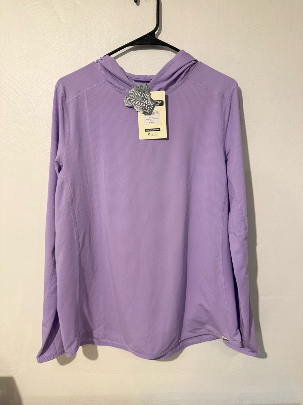 Duluth Trading Co Lavender Hooded Long-Sleeve Top